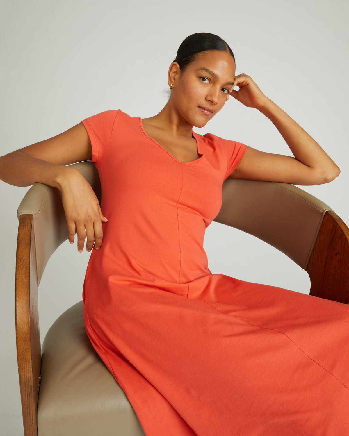 Danna Jersey Dress - Coral Reef