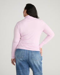 Cloud Rib Turtleneck - Pink Dreams