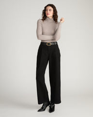 Cloud Rib Turtleneck - Almond Dust