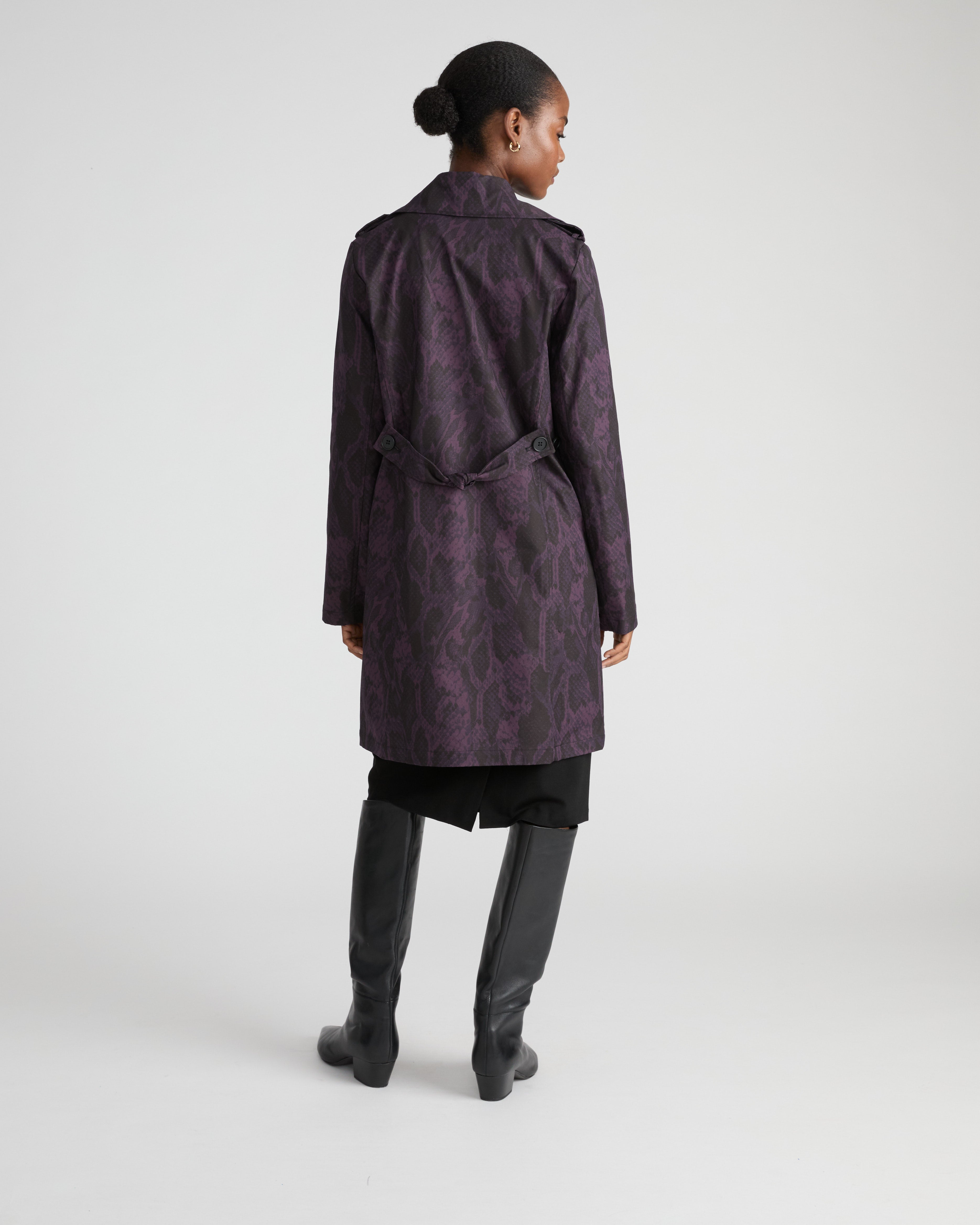 Derjon Trench Coat - Gamay Serpent Print