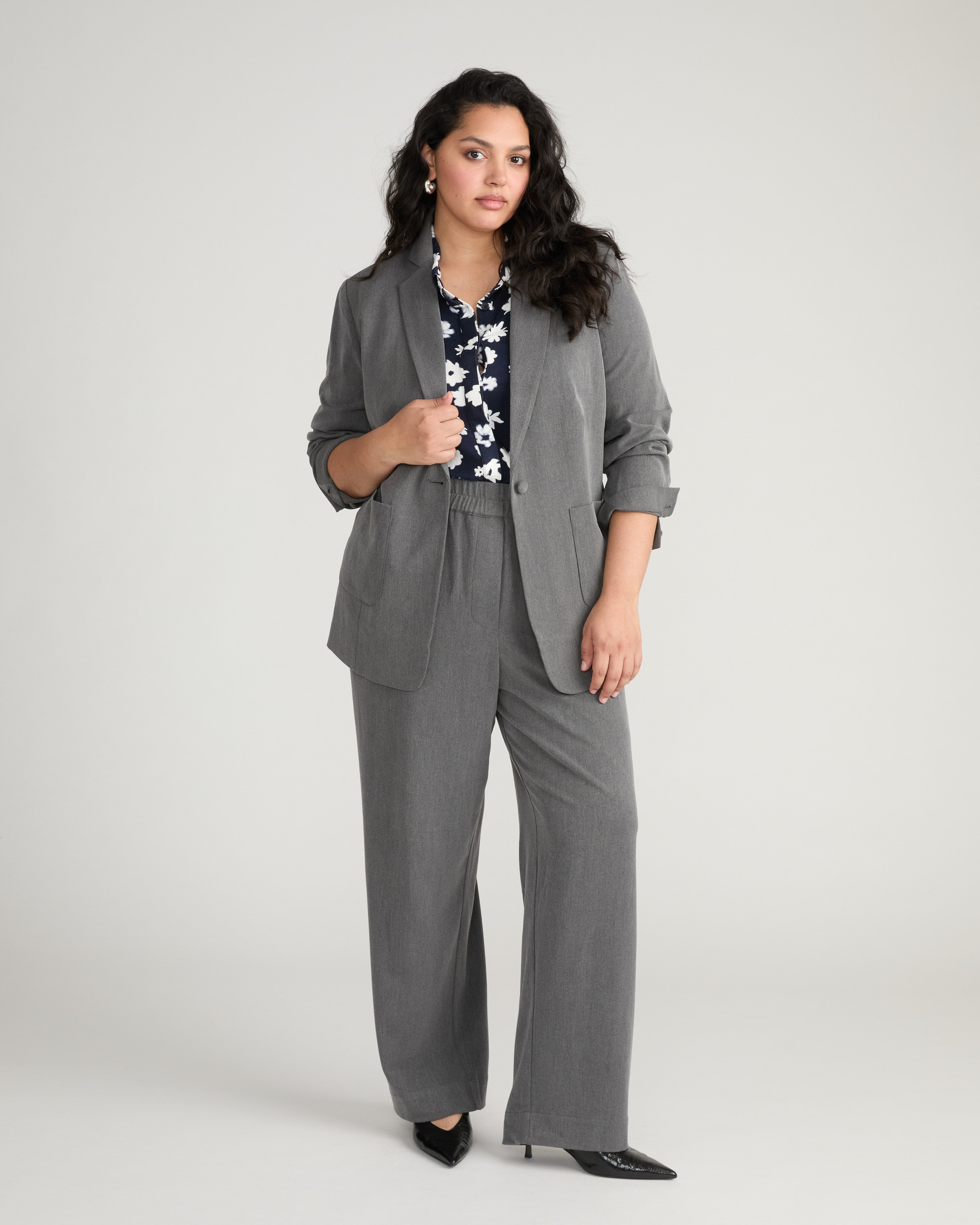 All Day Classic Blazer - Gray Heather