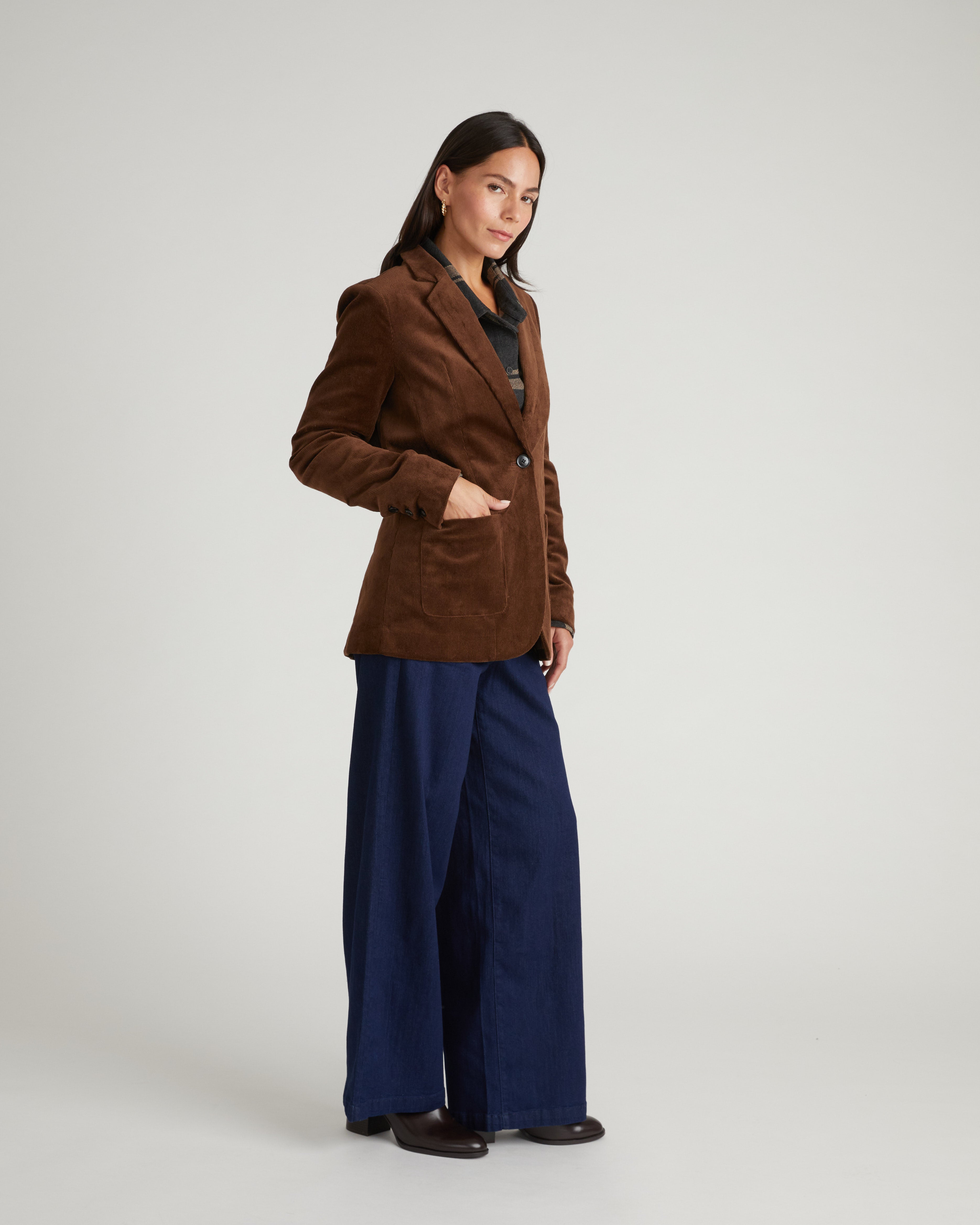 Davis Corduroy Blazer - Coffee