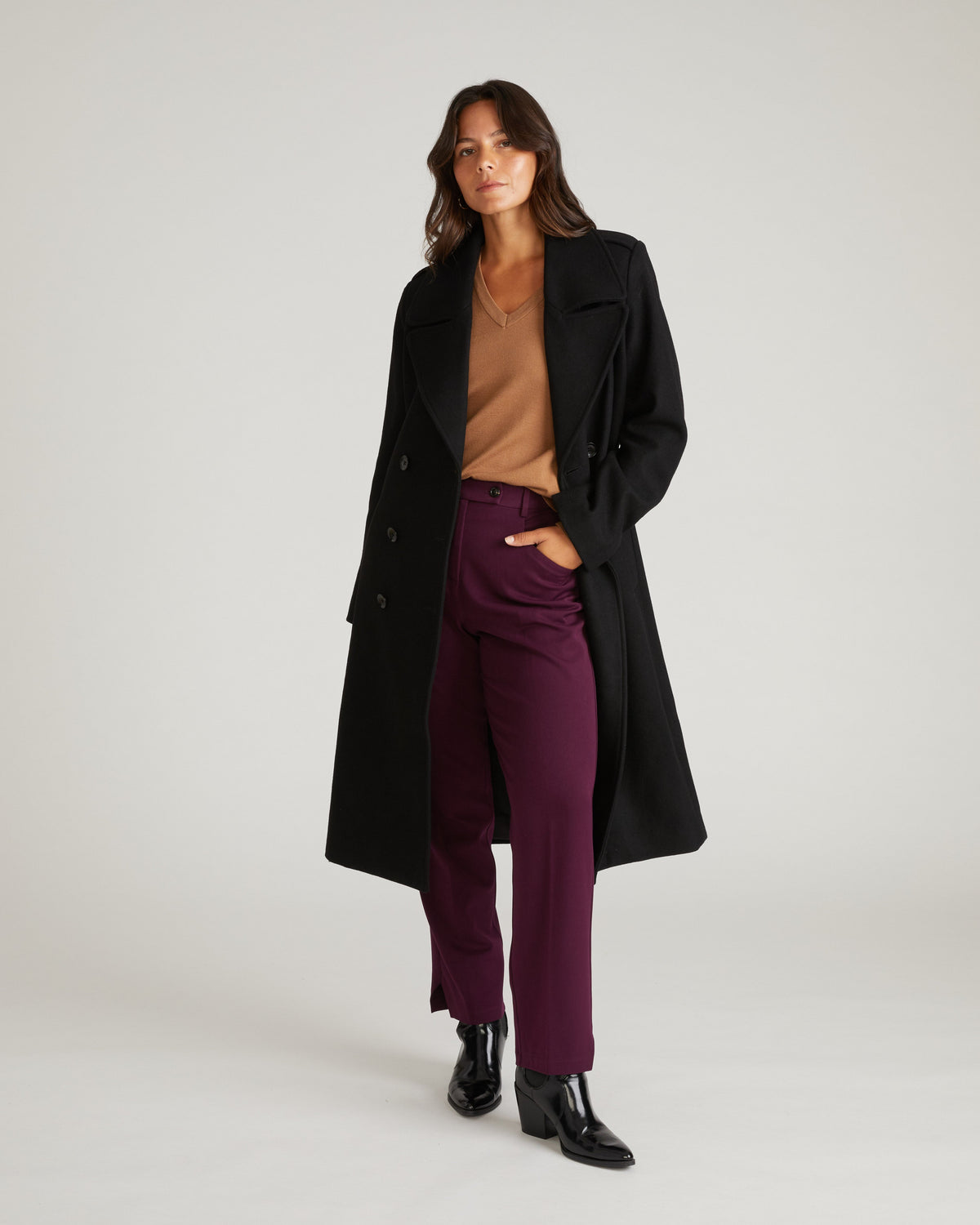 Callaghan Wool Blend Coat - Black