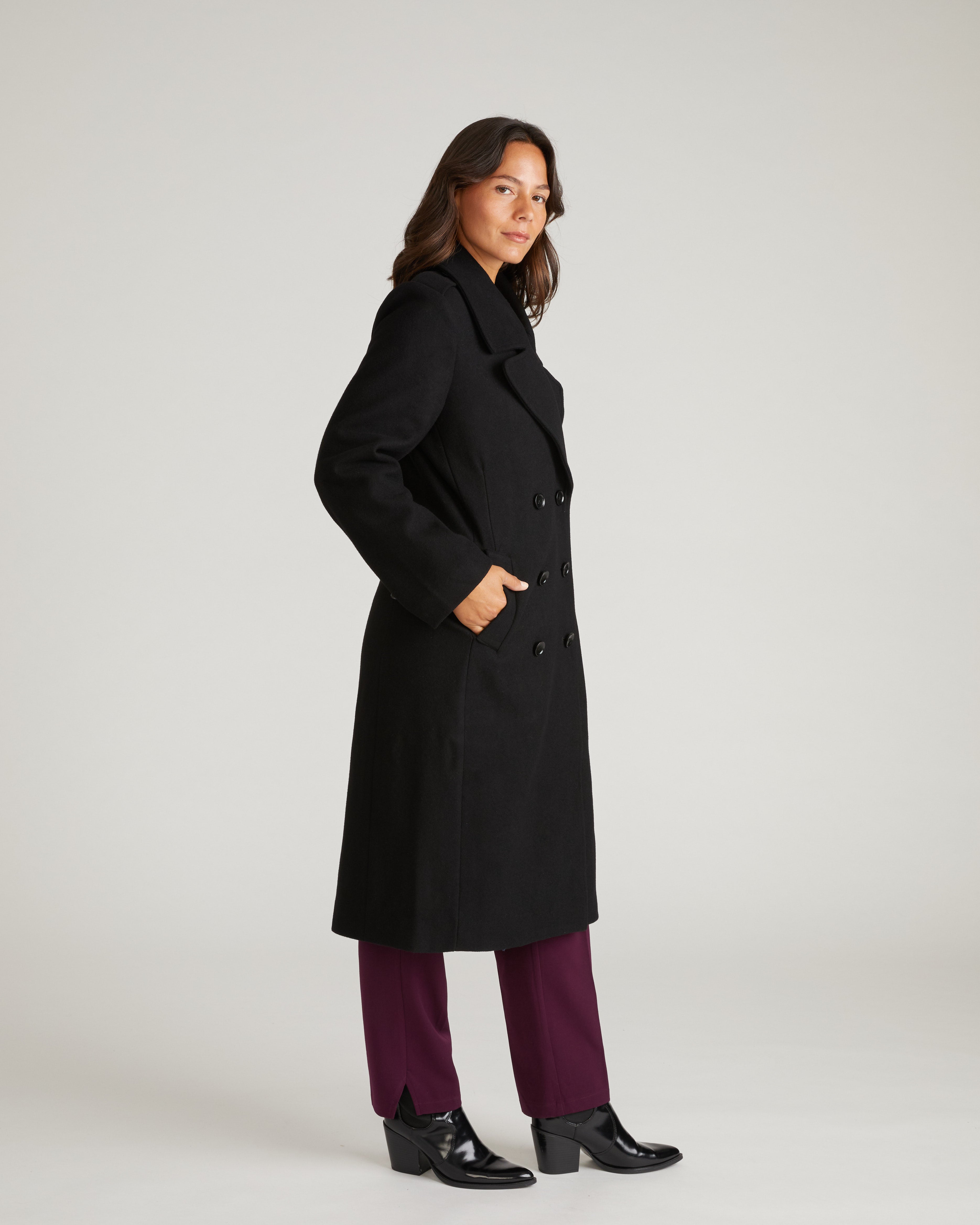 Callaghan Wool Blend Coat - Black