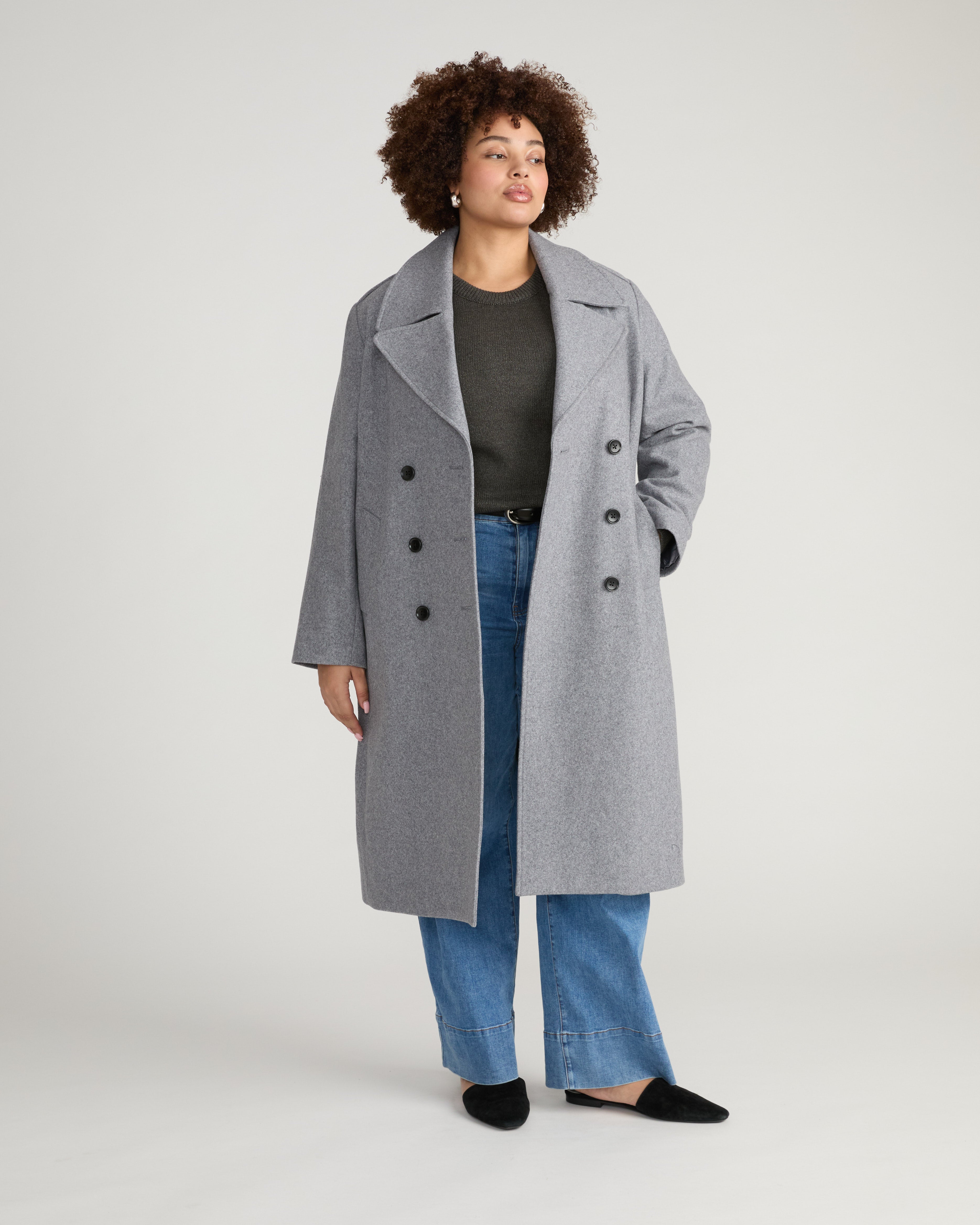 Callaghan Wool Blend Coat - Barcarolle Gray