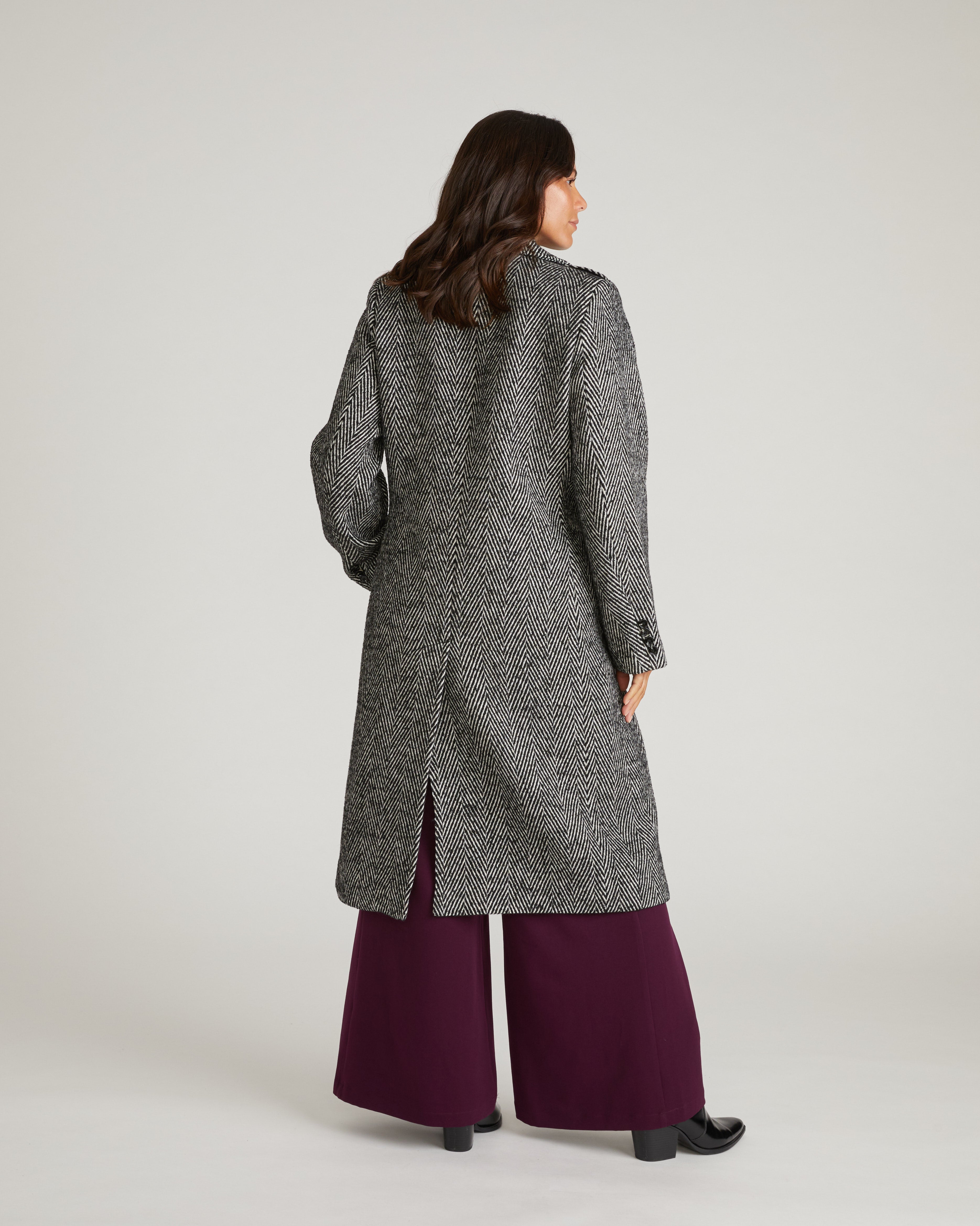 Callaghan Wool Blend Coat - Herringbone