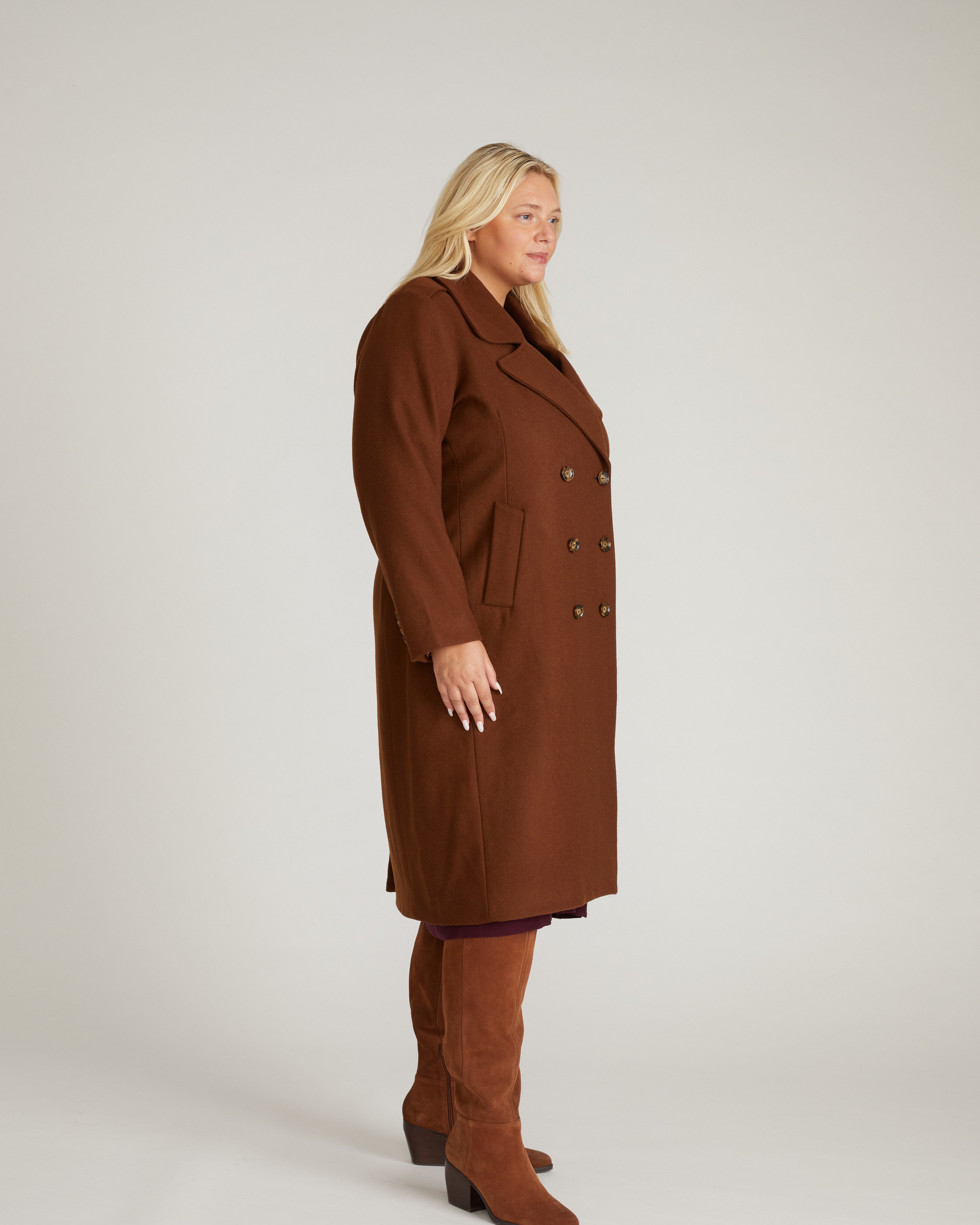 Callaghan Wool Blend Coat - Grizzly