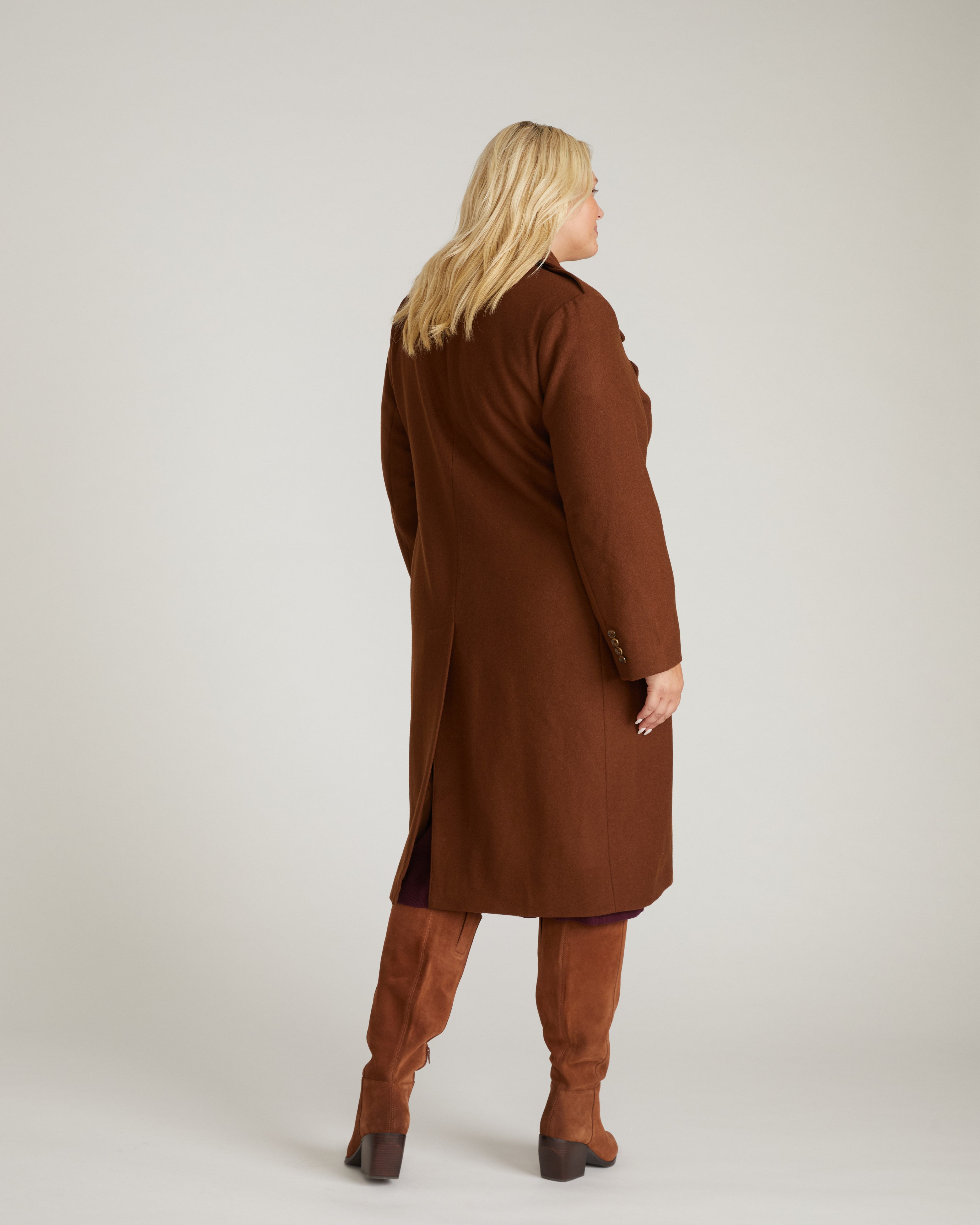 Callaghan Wool Blend Coat - Grizzly