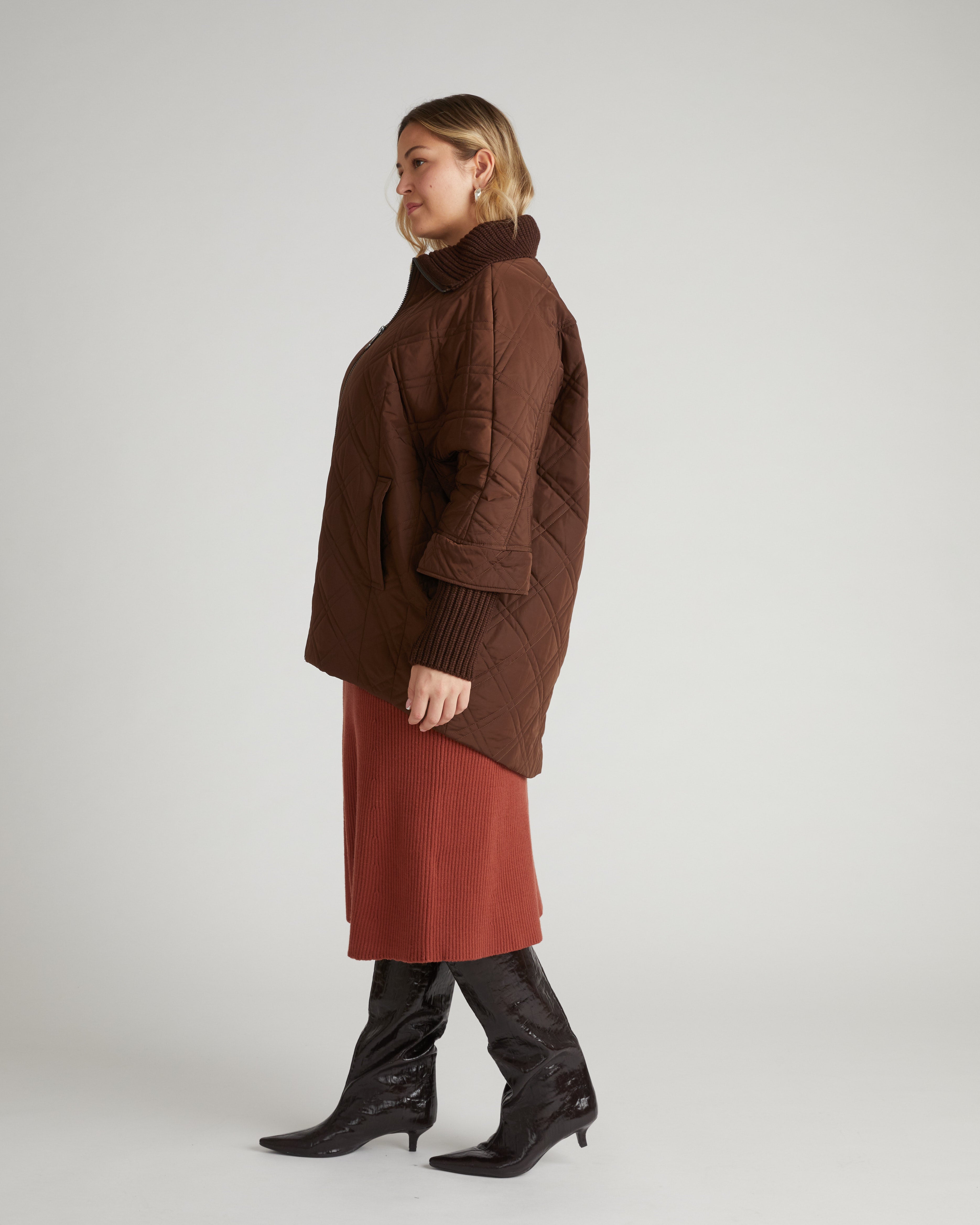 Arcadia Puffer Coat - Coffee