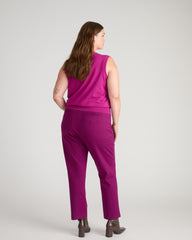 Cigarette Ponte Pants - Plum Caspia