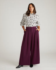 All Day Perfect Palais Wide Leg Pants - Gamay