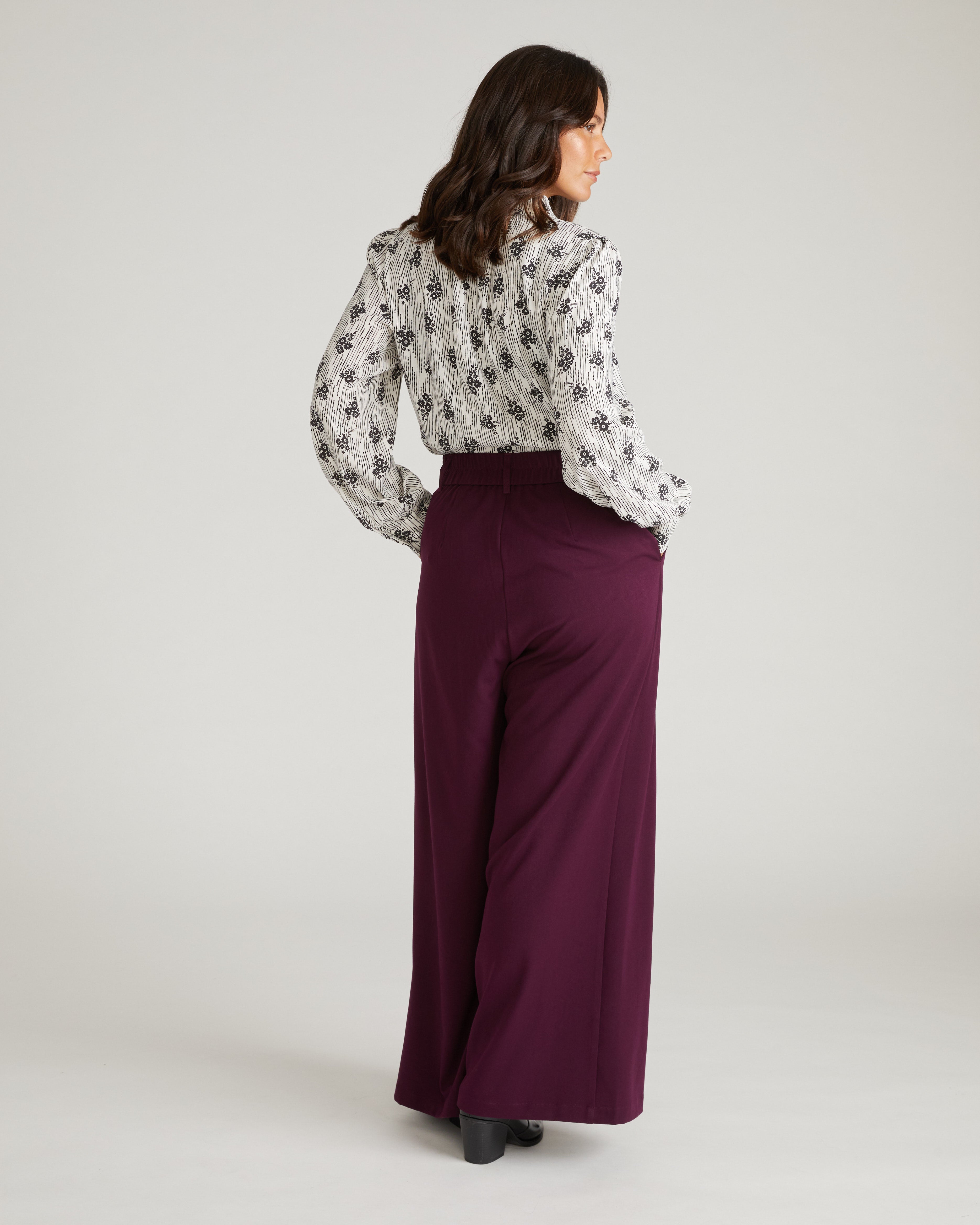 All Day Perfect Palais Wide Leg Pants - Gamay