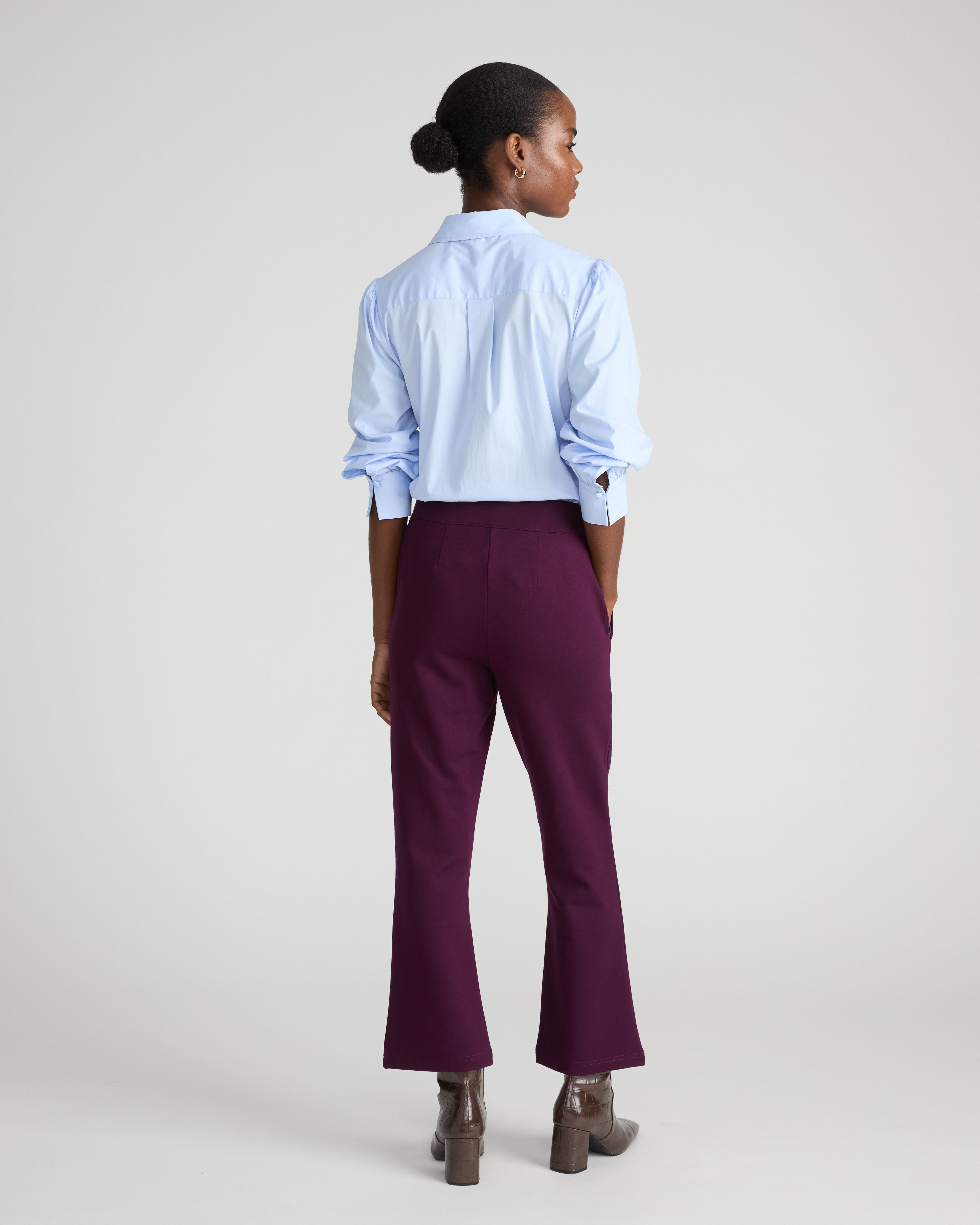 Amaya Ponte Kick Flare Pants - Gamay