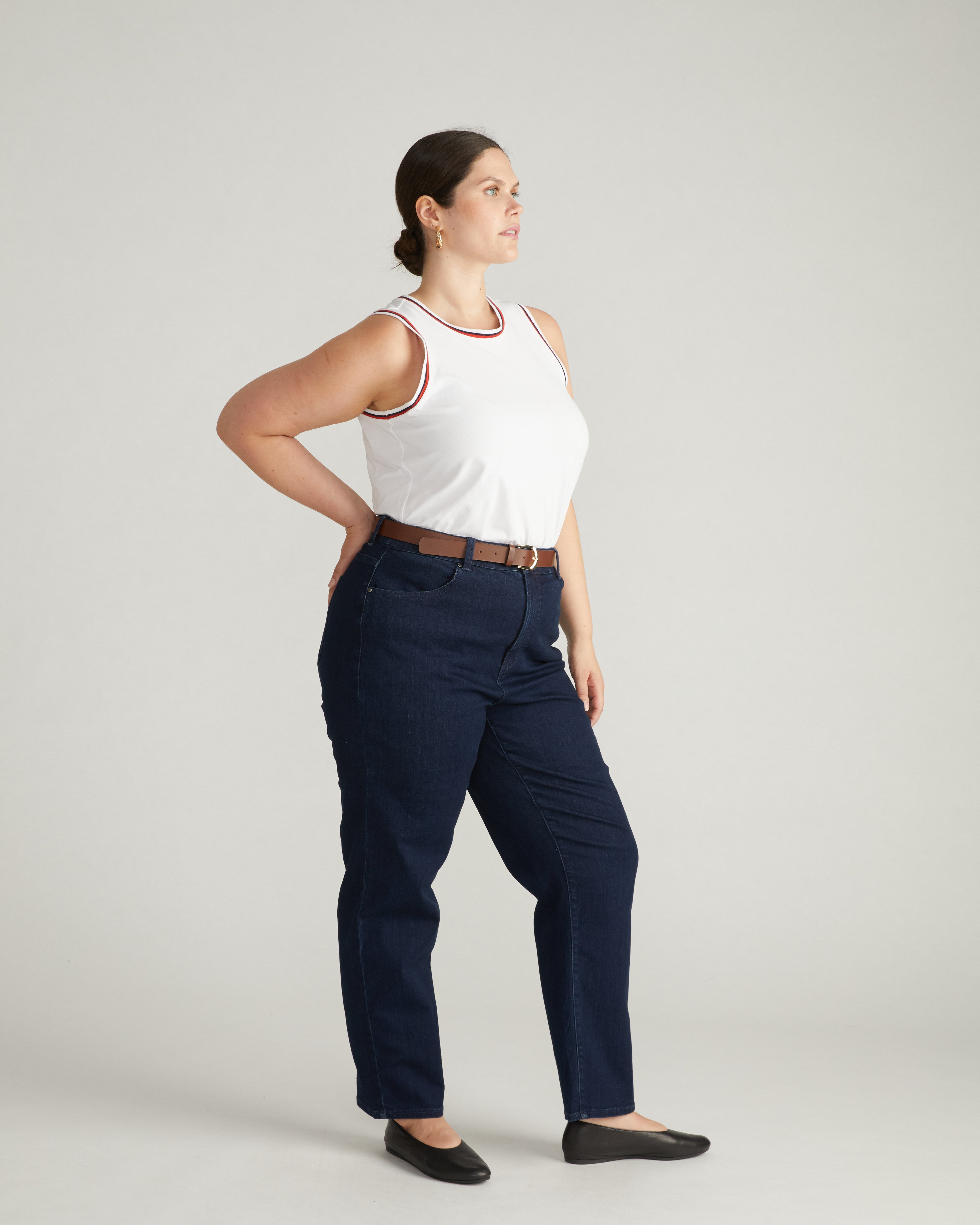 Ella High Rise Straight Leg Jeans - Balearic Blue