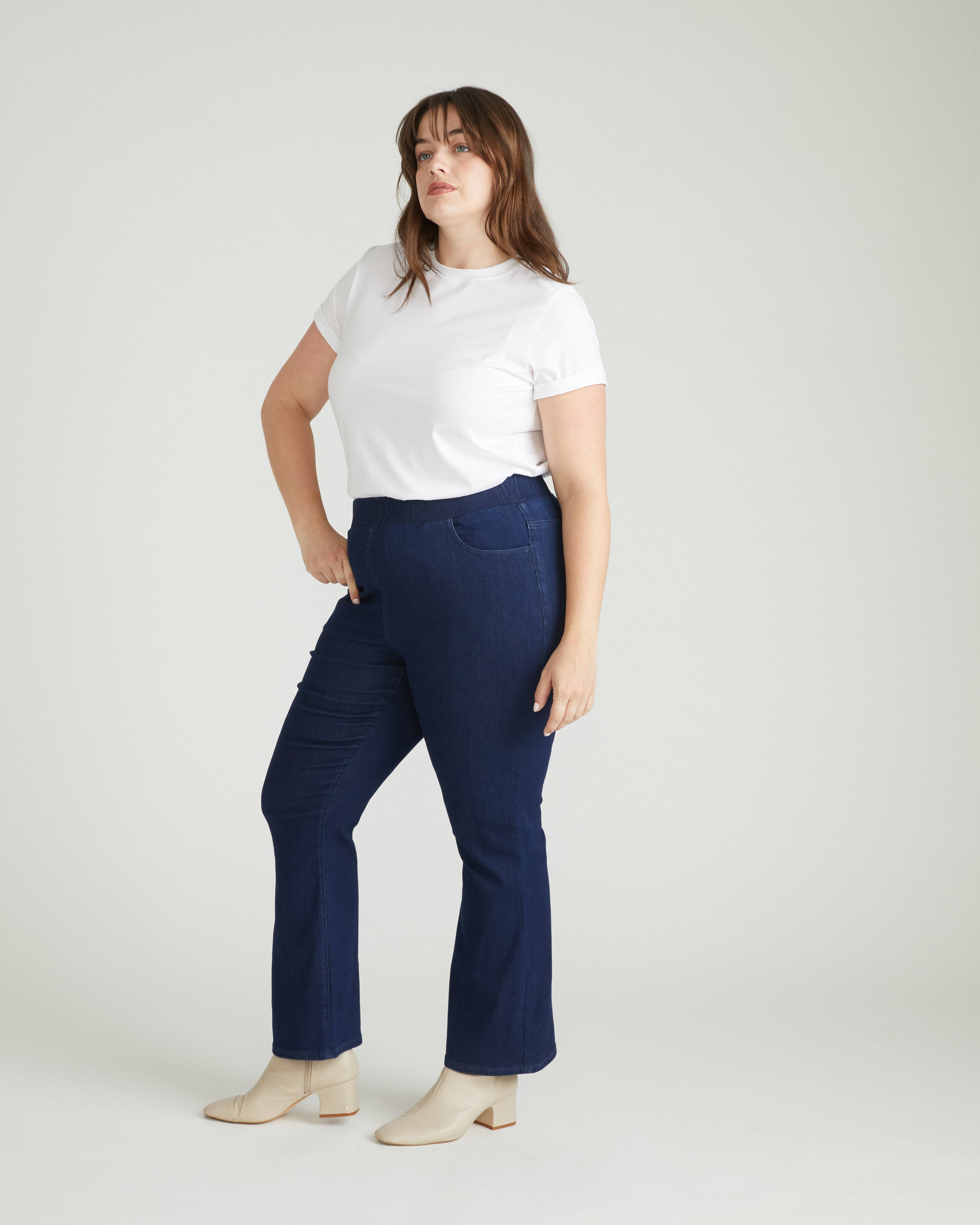 ComfortDenim Bootcut Jeans - Dark Indigo