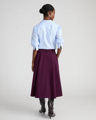 Aleya Pleated Ponte Skirt - Gamay