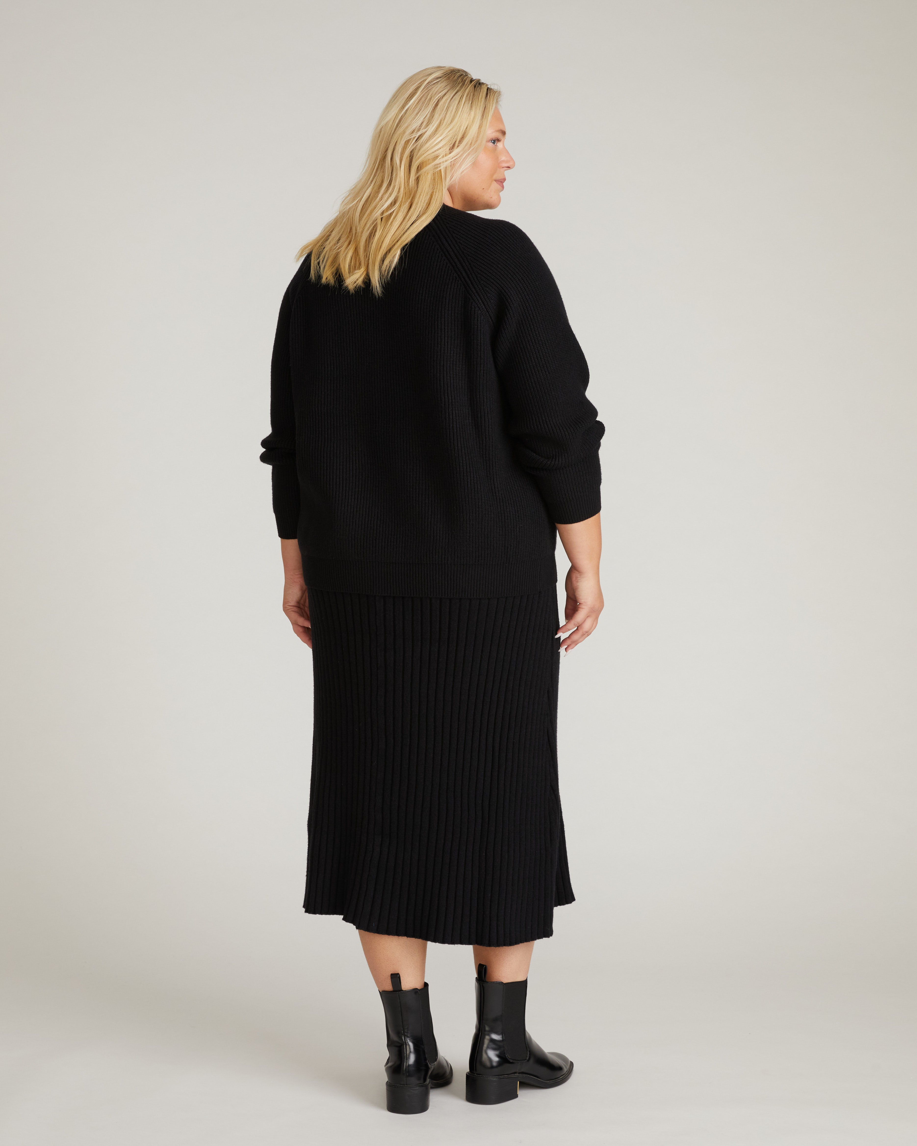 Better-Than-Wool Zip Cardigan - Black