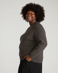 Better-Than-Wool Zip Cardigan - Graphite