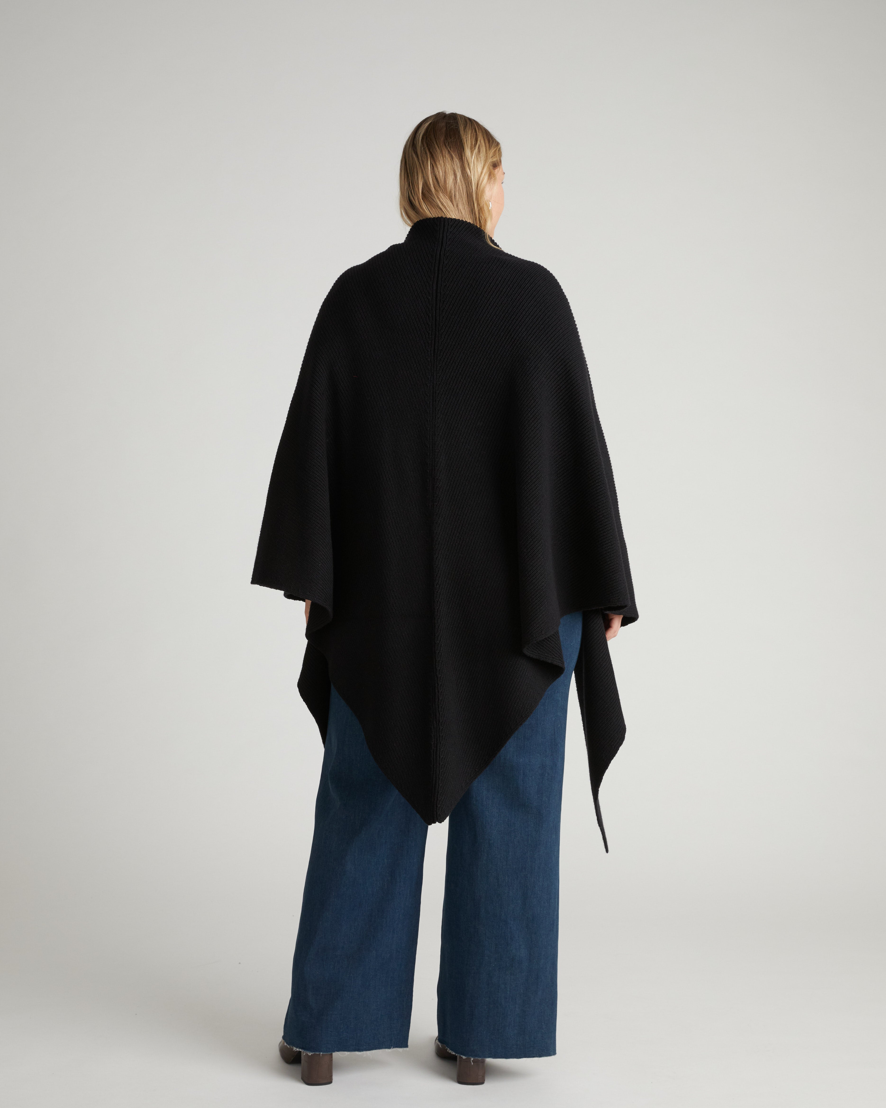 Better-Than-Wool Knitted Wrap - Black