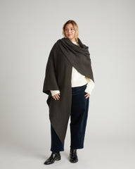 Better-Than-Wool Knitted Wrap - Graphite
