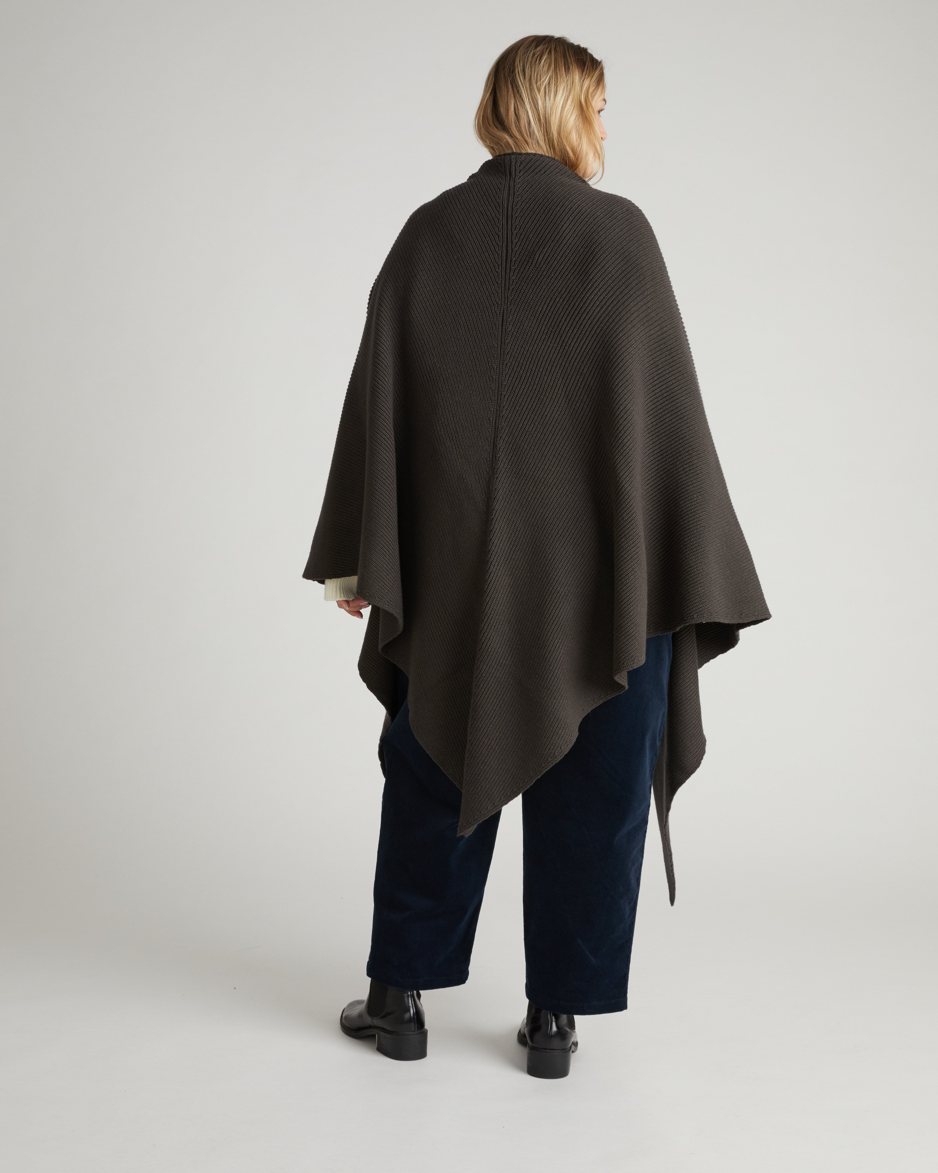 Better-Than-Wool Knitted Wrap - Graphite
