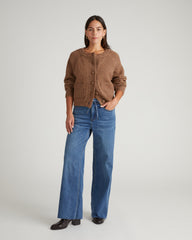 Beverly Brushed Wool Blend Cardigan - Classic Camel