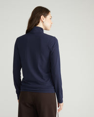 Close Fit Turtleneck - Navy
