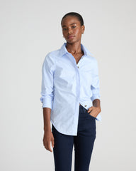 Elbe Stretch Poplin Shirt Classic Fit - Serene Blue