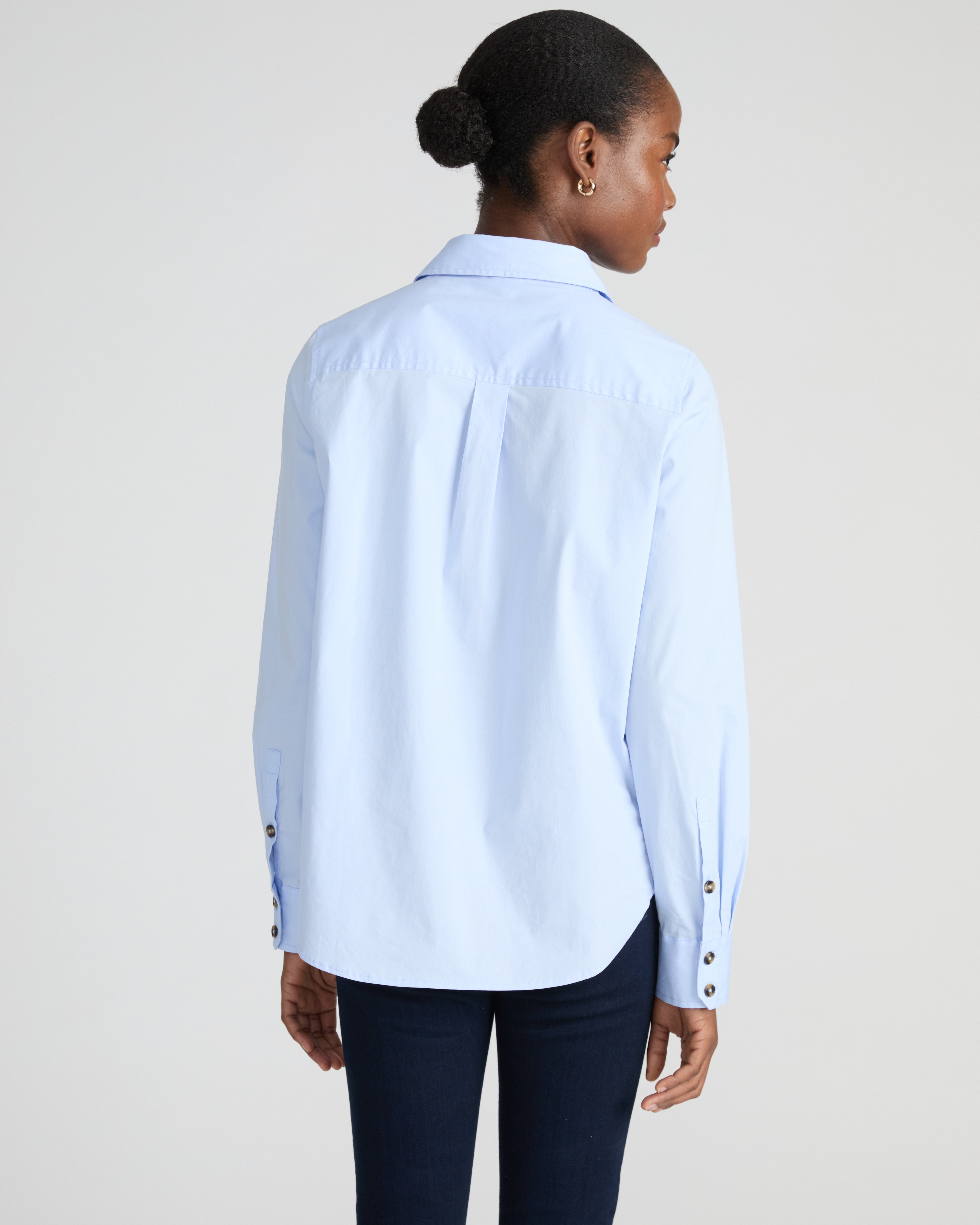 Elbe Stretch Poplin Shirt Classic Fit - Serene Blue