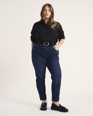 Elbe Stretch Poplin Shirt Classic Fit - Black