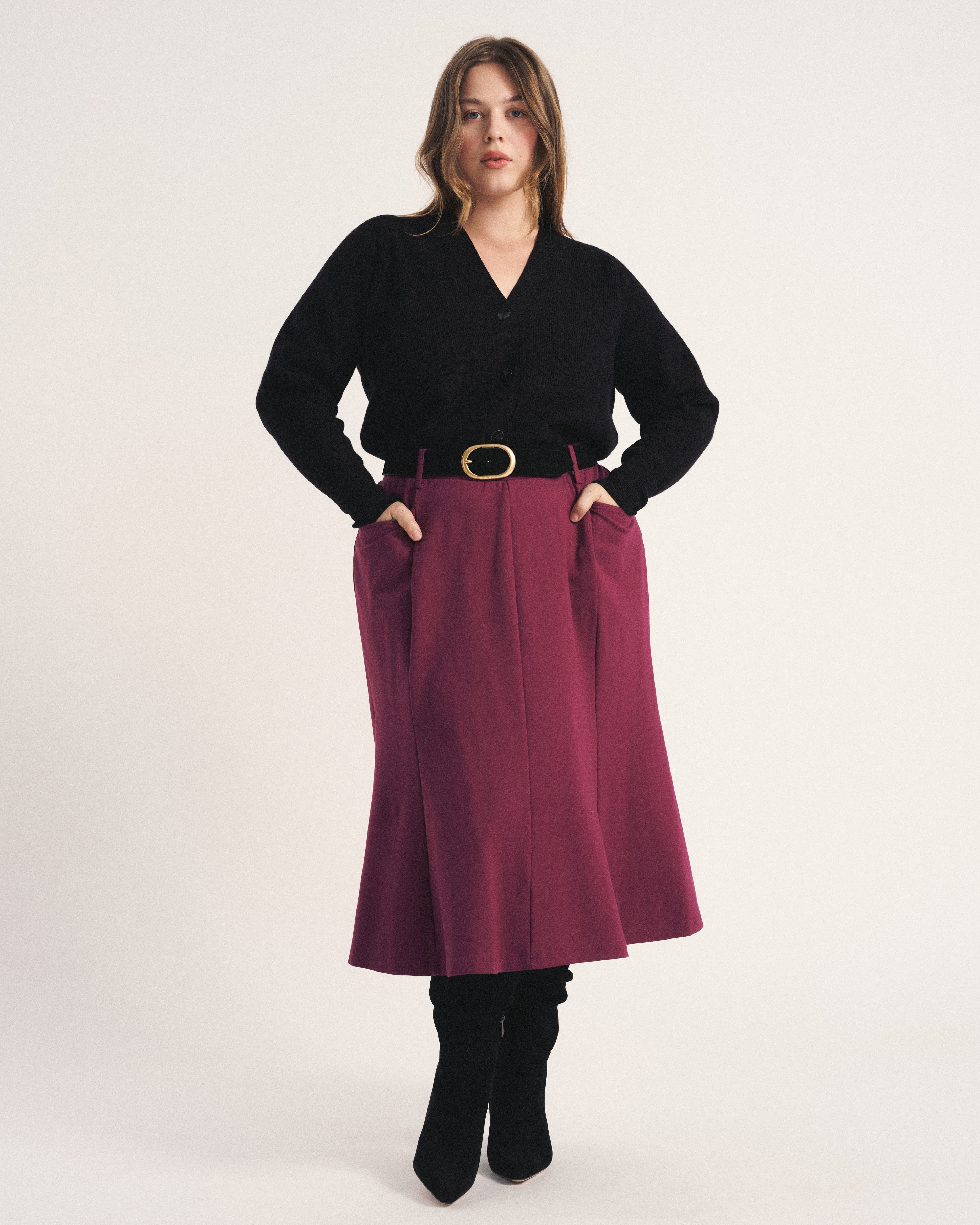 Carla Ponte Skirt - Plum Caspia