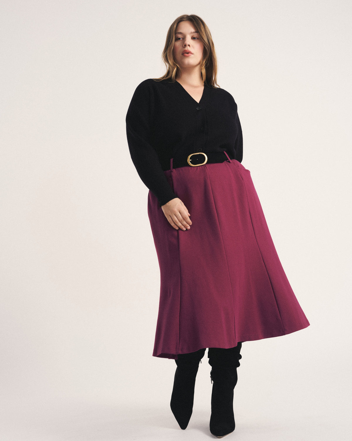 Carla Ponte Skirt - Plum Caspia