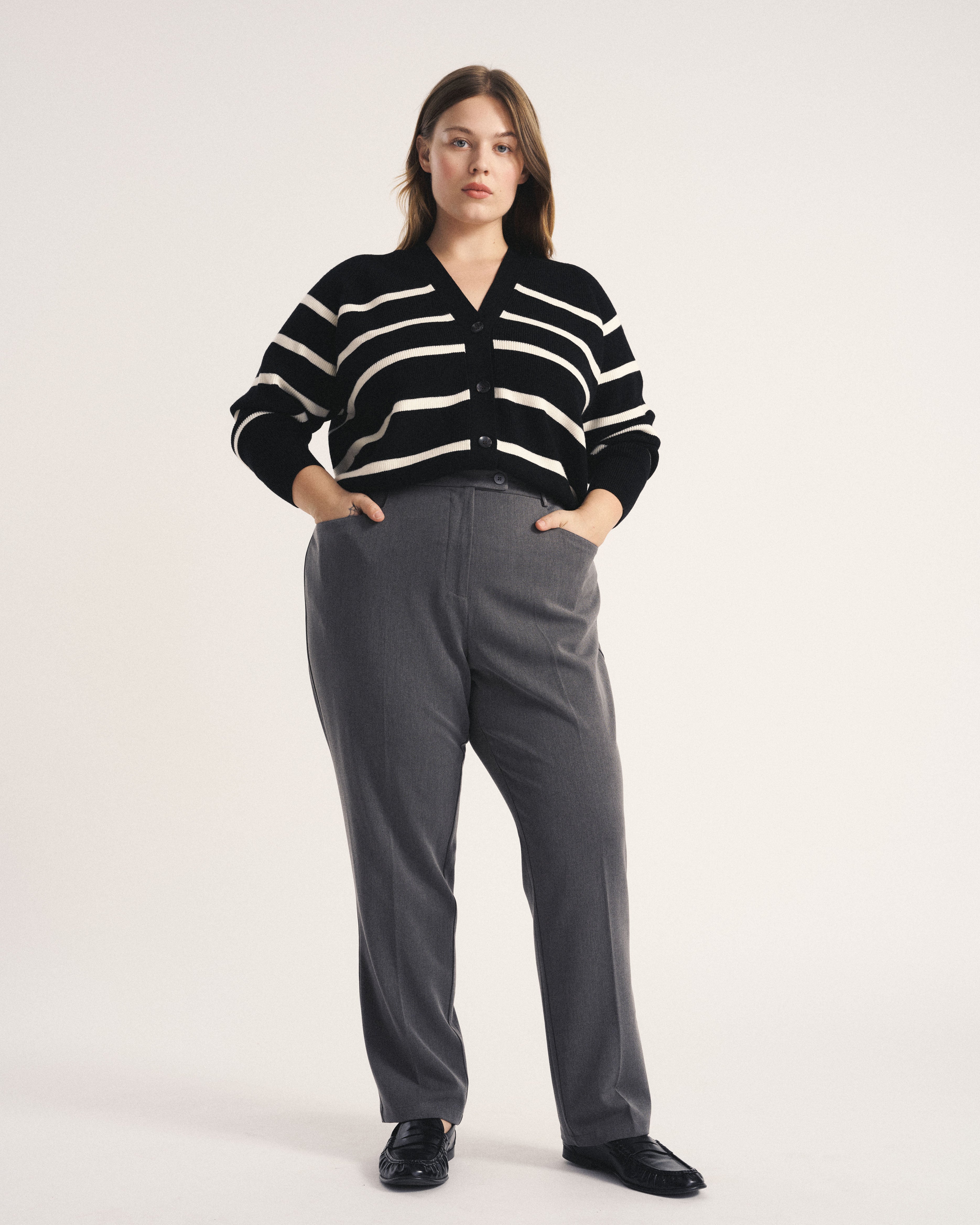All Day Cigarette Pants - Gray Heather