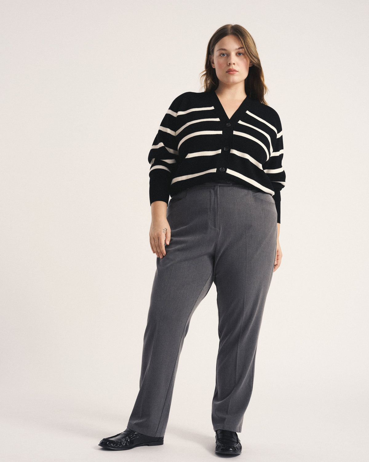All Day Cigarette Pants - Gray Heather