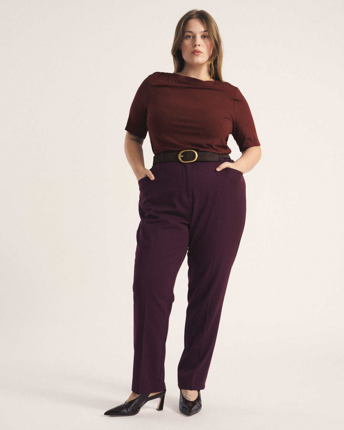 All Day Cigarette Pants - Gamay