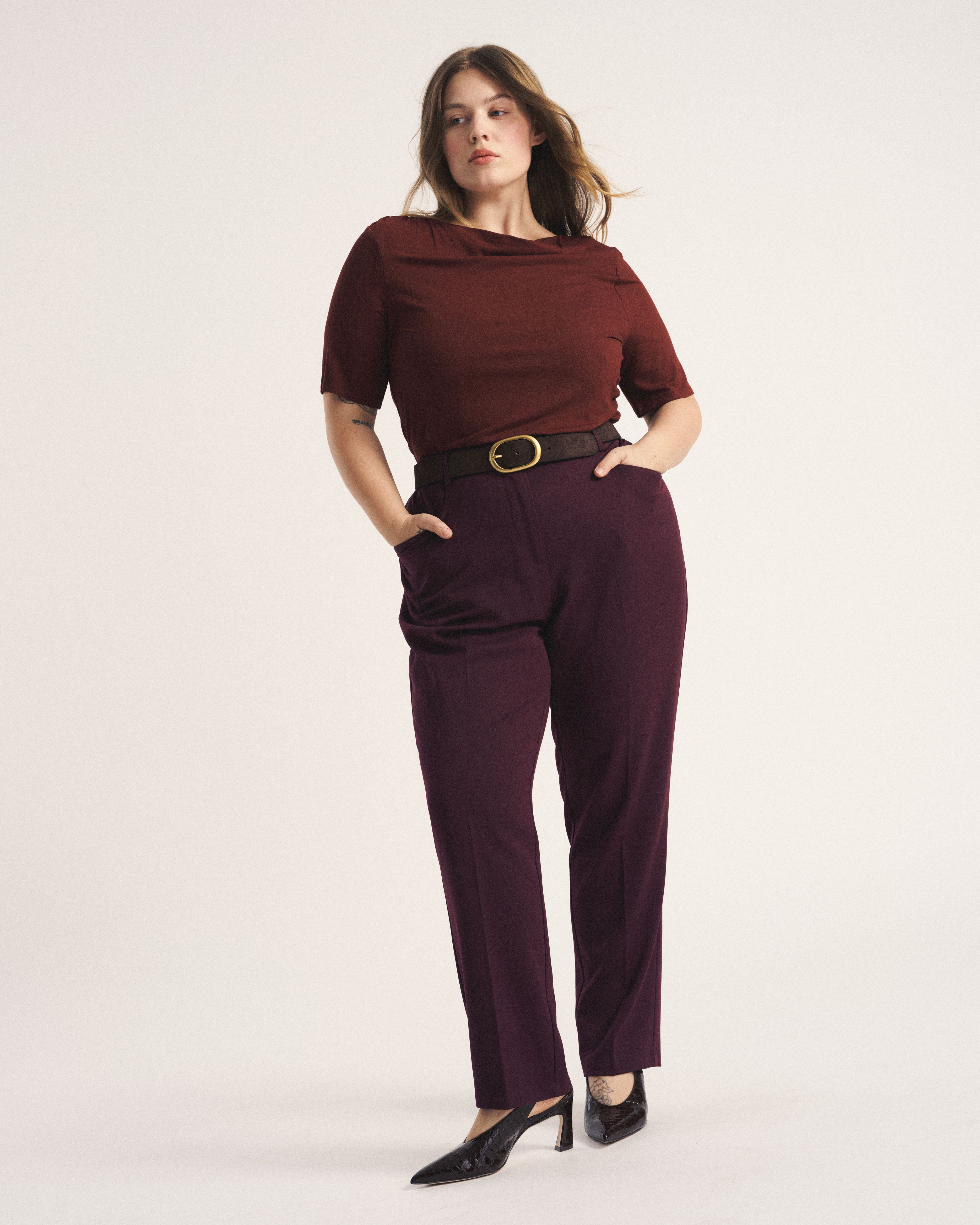 All Day Cigarette Pants - Gamay