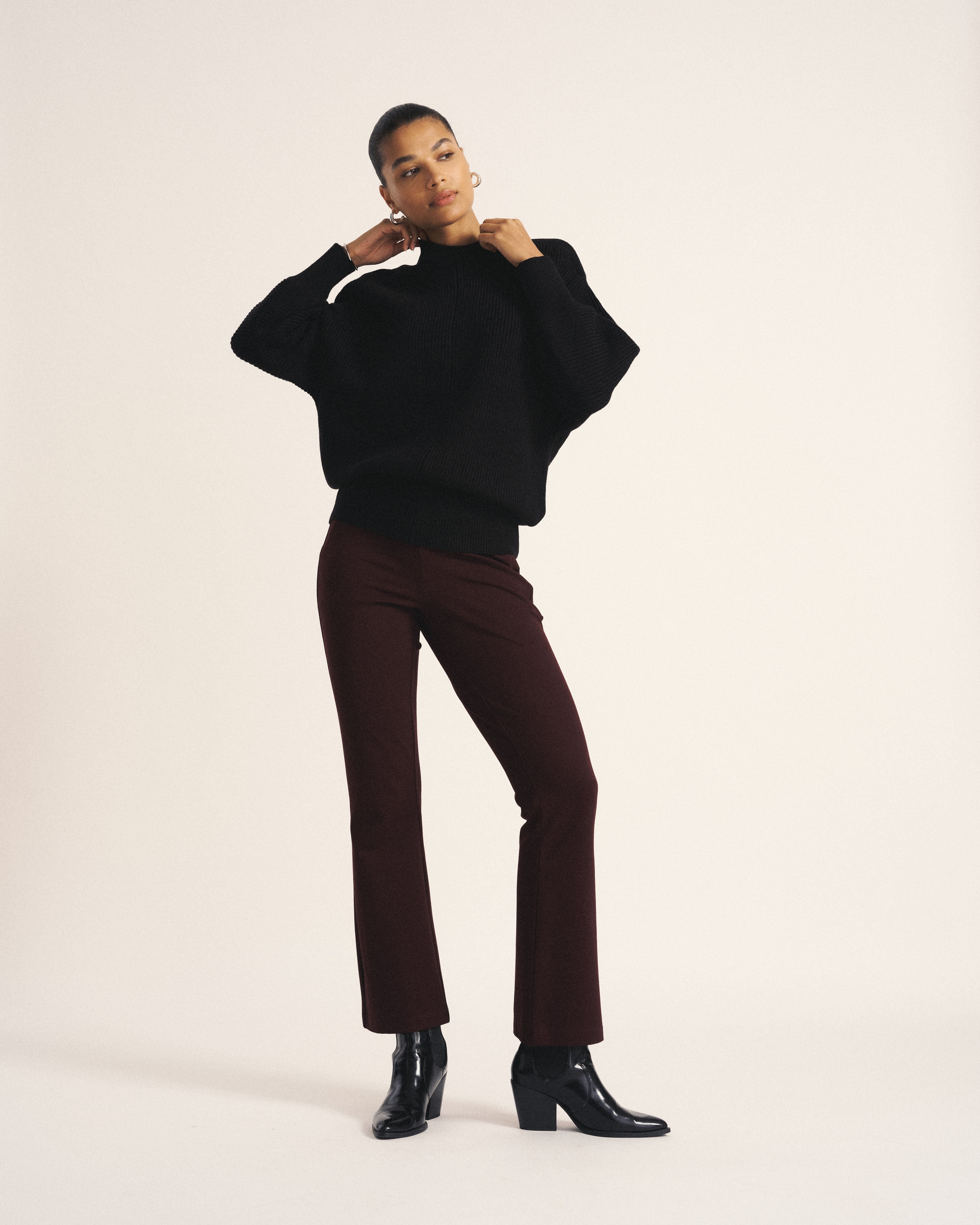 Better-Than-Wool Dolman Sweater - Black