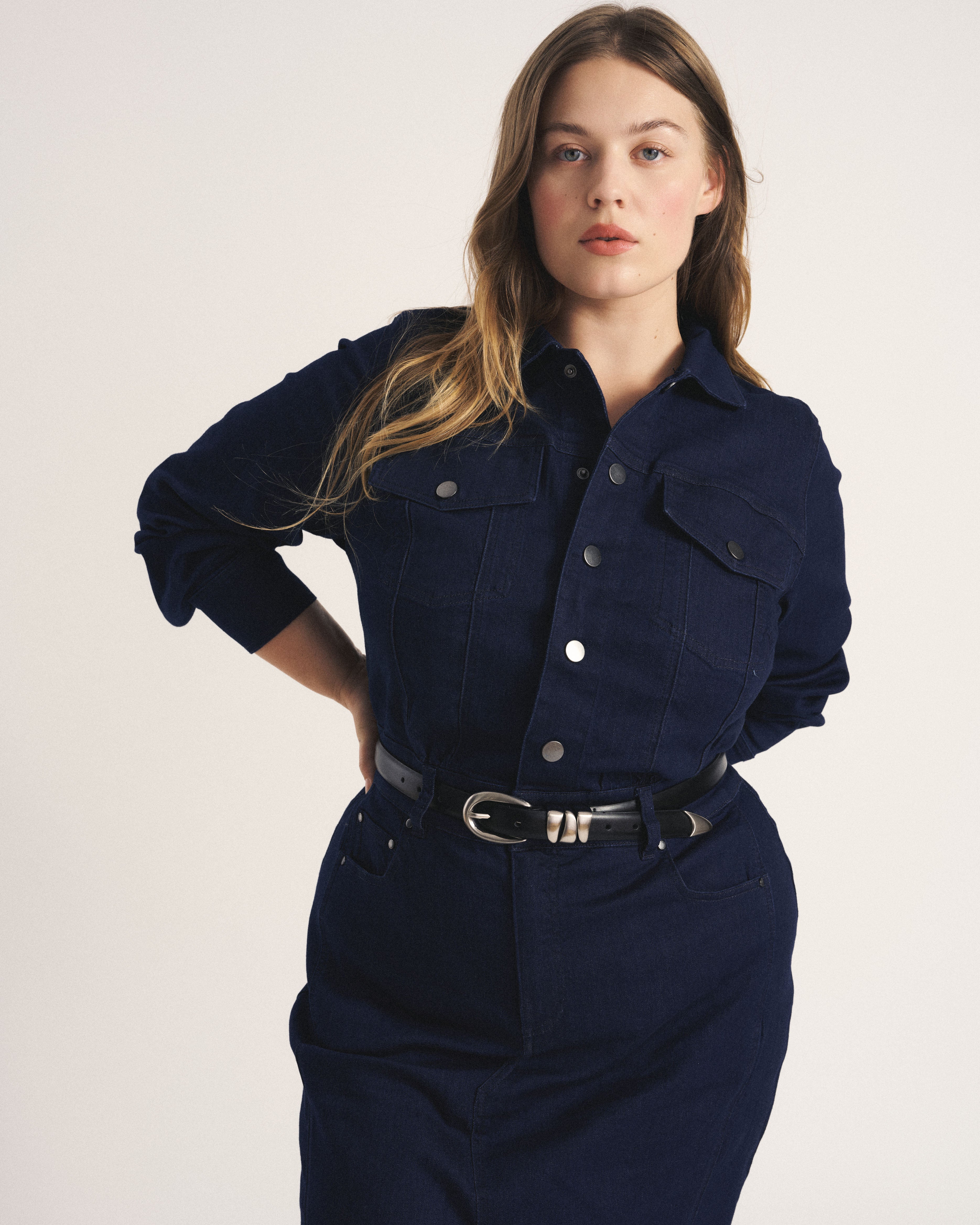 Dakota Denim Dress - Dark Indigo