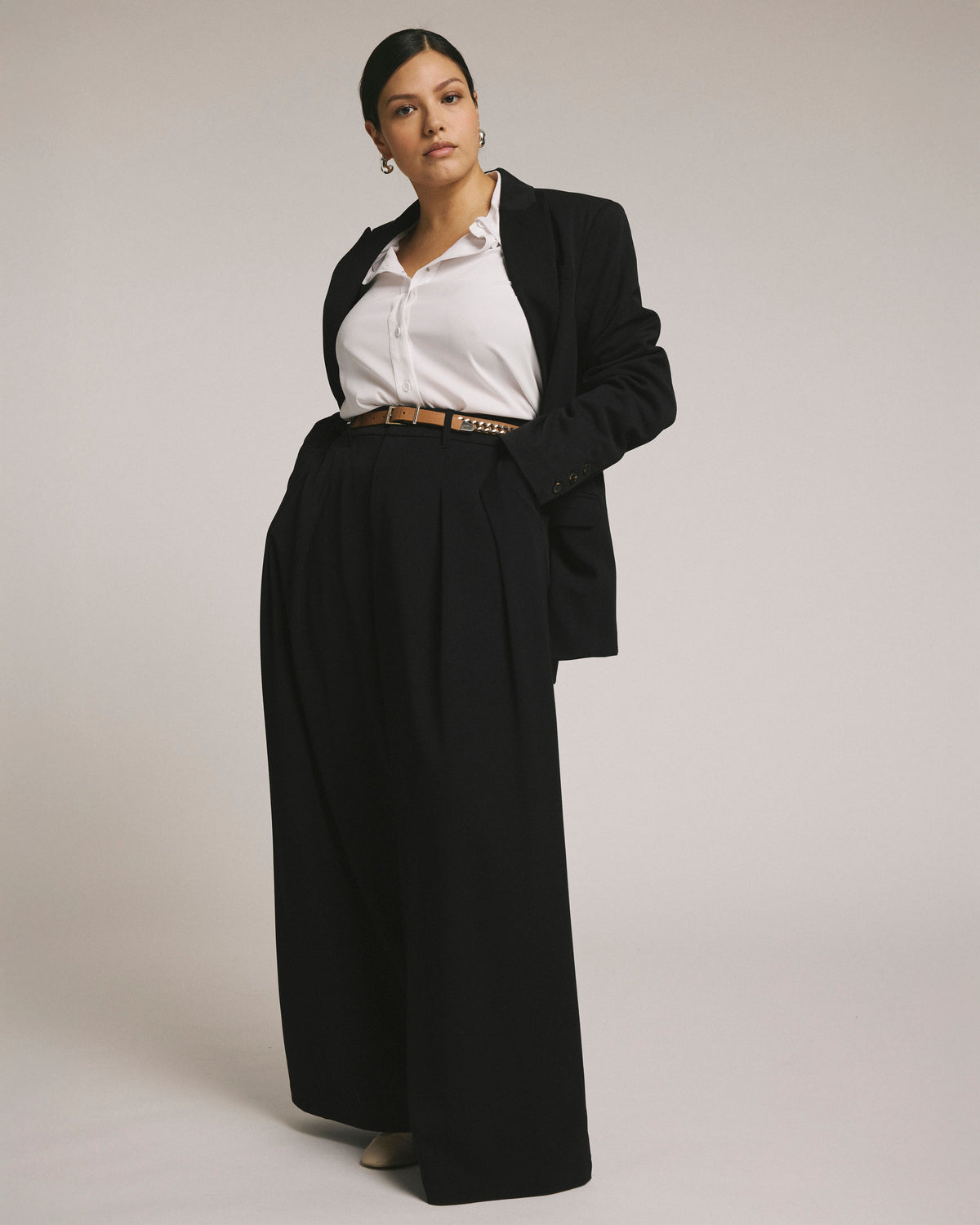 All Day Perfect Palais Wide Leg Pants - Black