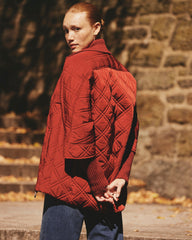 Arcadia Puffer Coat - Autumnal Red