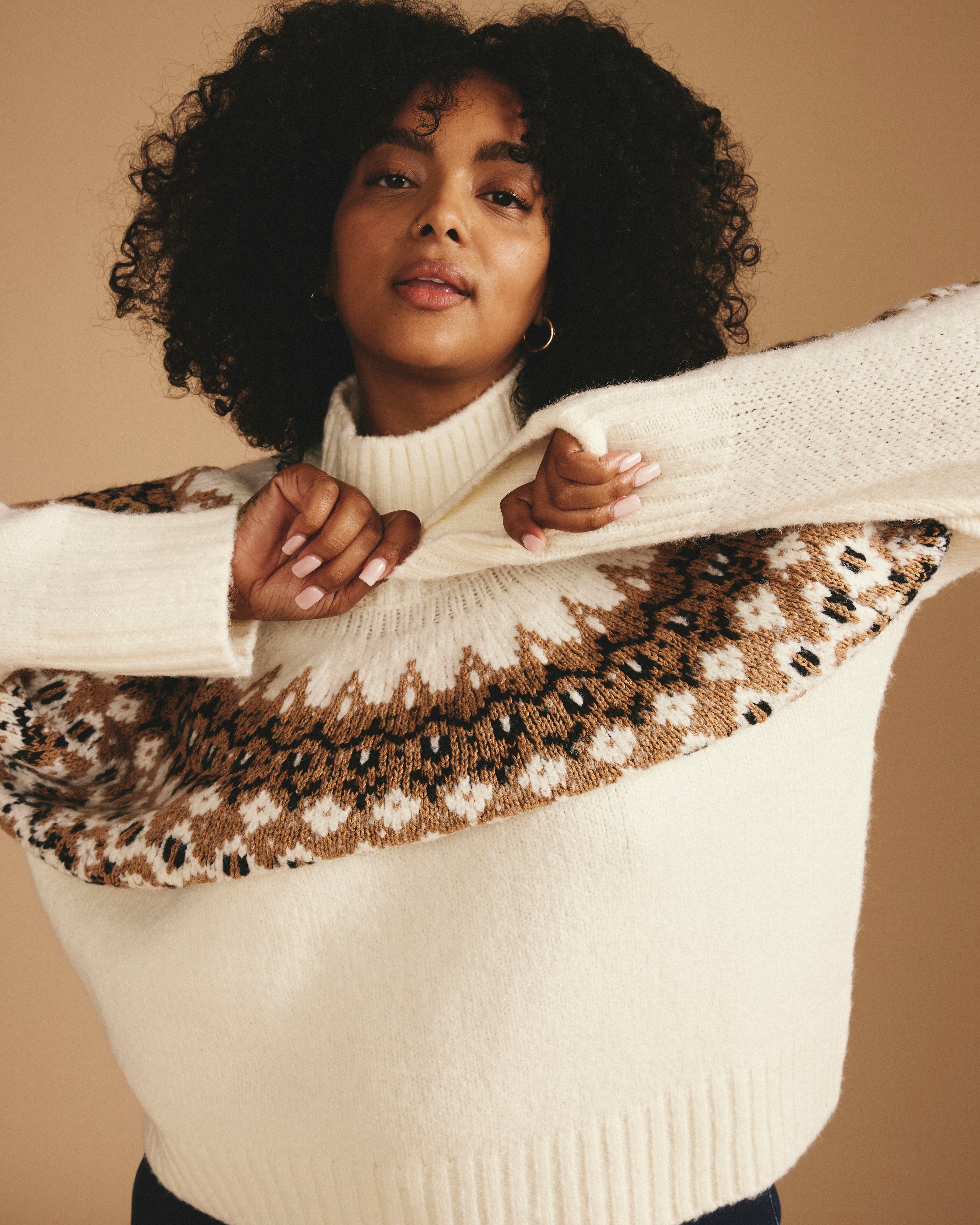 Fair Isle Sweater - Cream Fair Isle