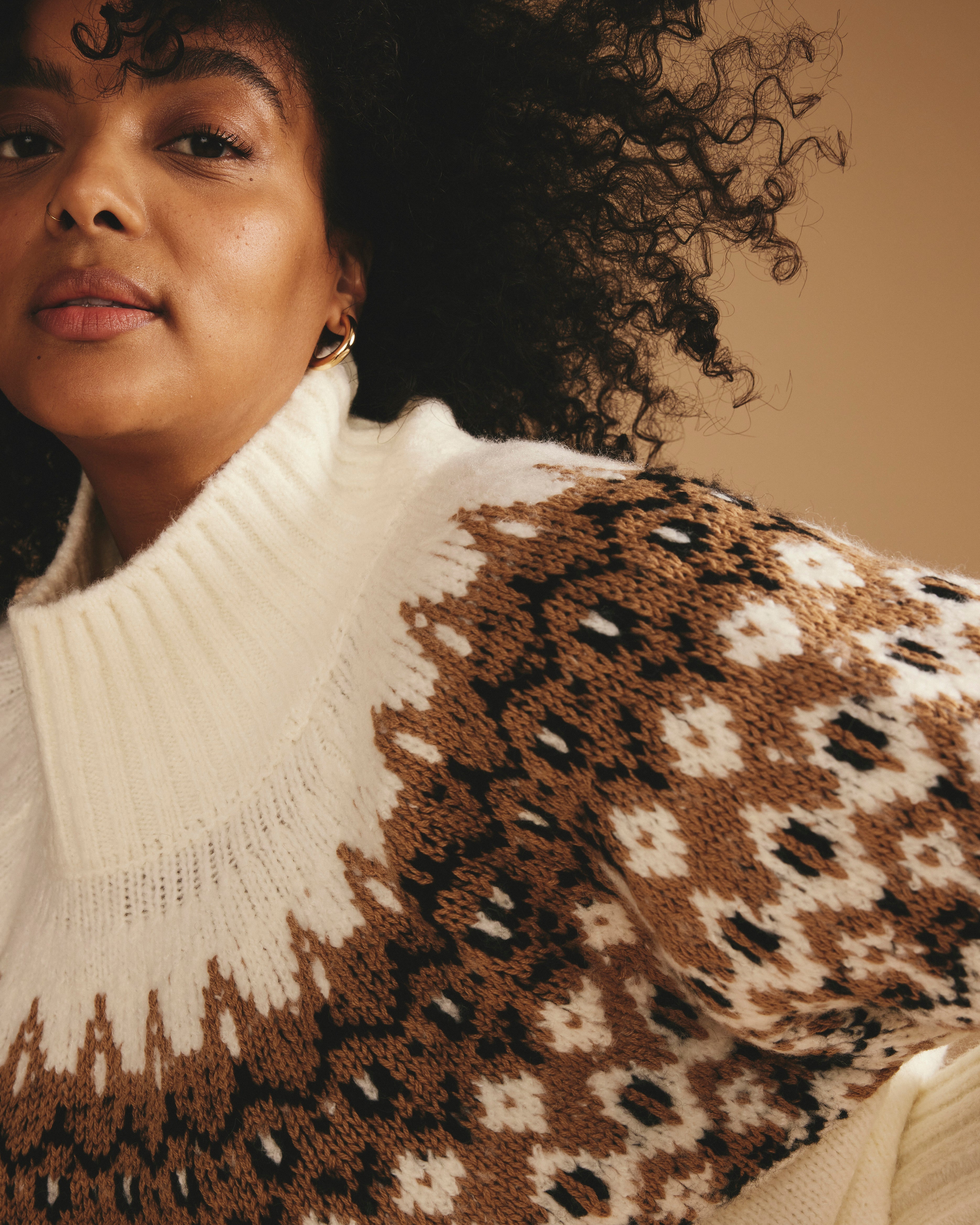 Fair Isle Sweater - Cream Fair Isle