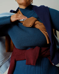 Arly Wrap Neck Sweater - Deep Teal