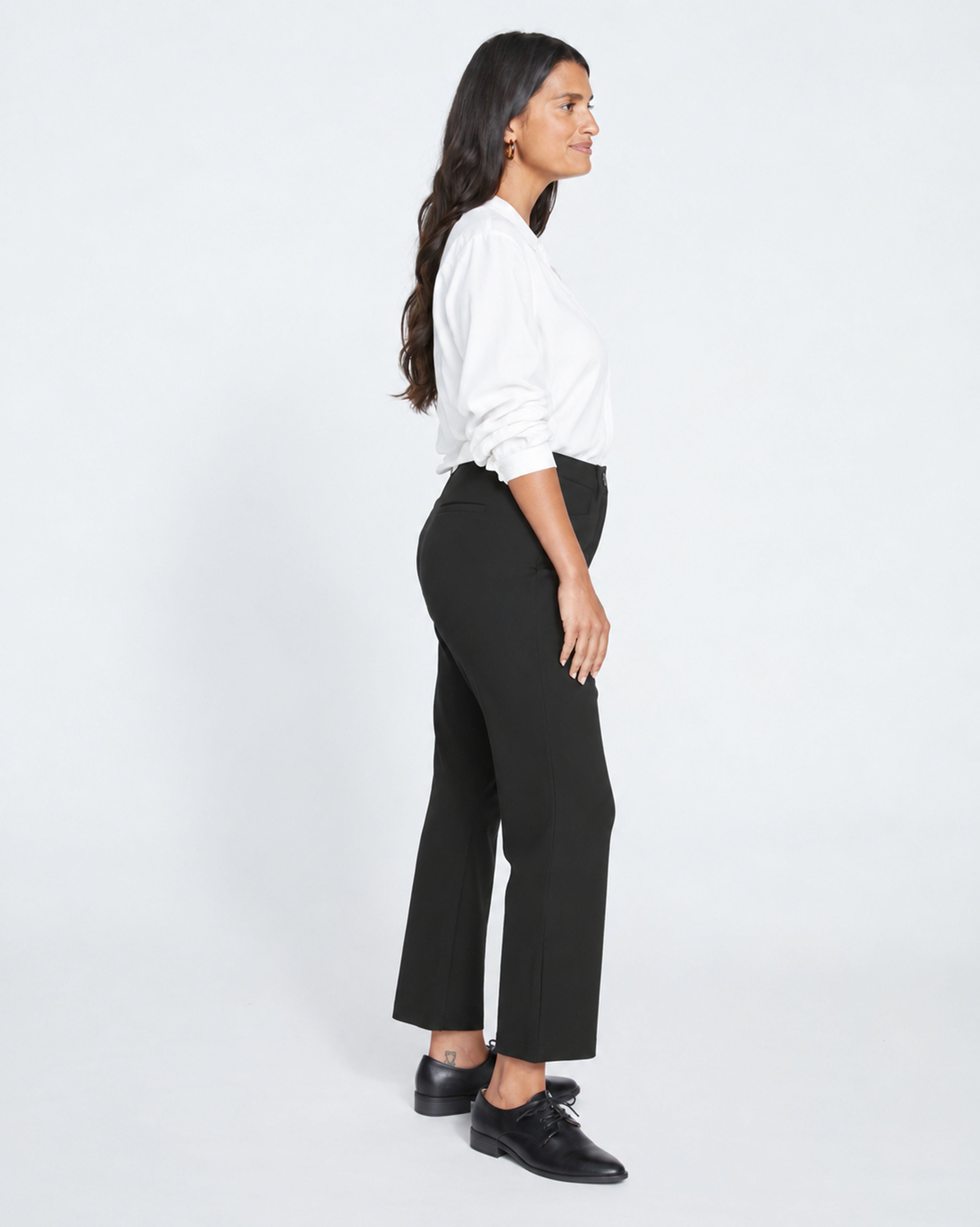 Cigarette Ponte Pants - Black