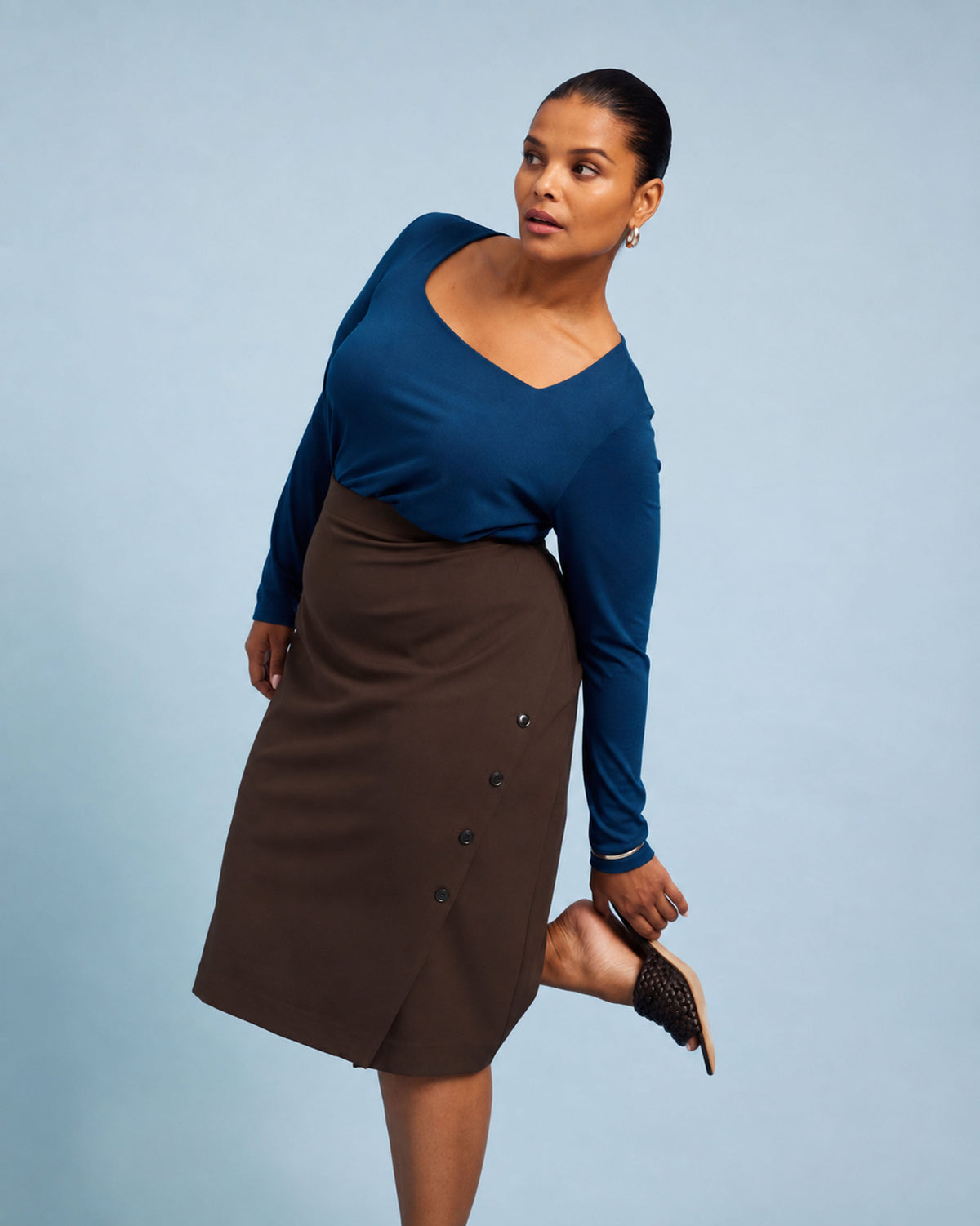Anya Ponte Skirt - Espresso