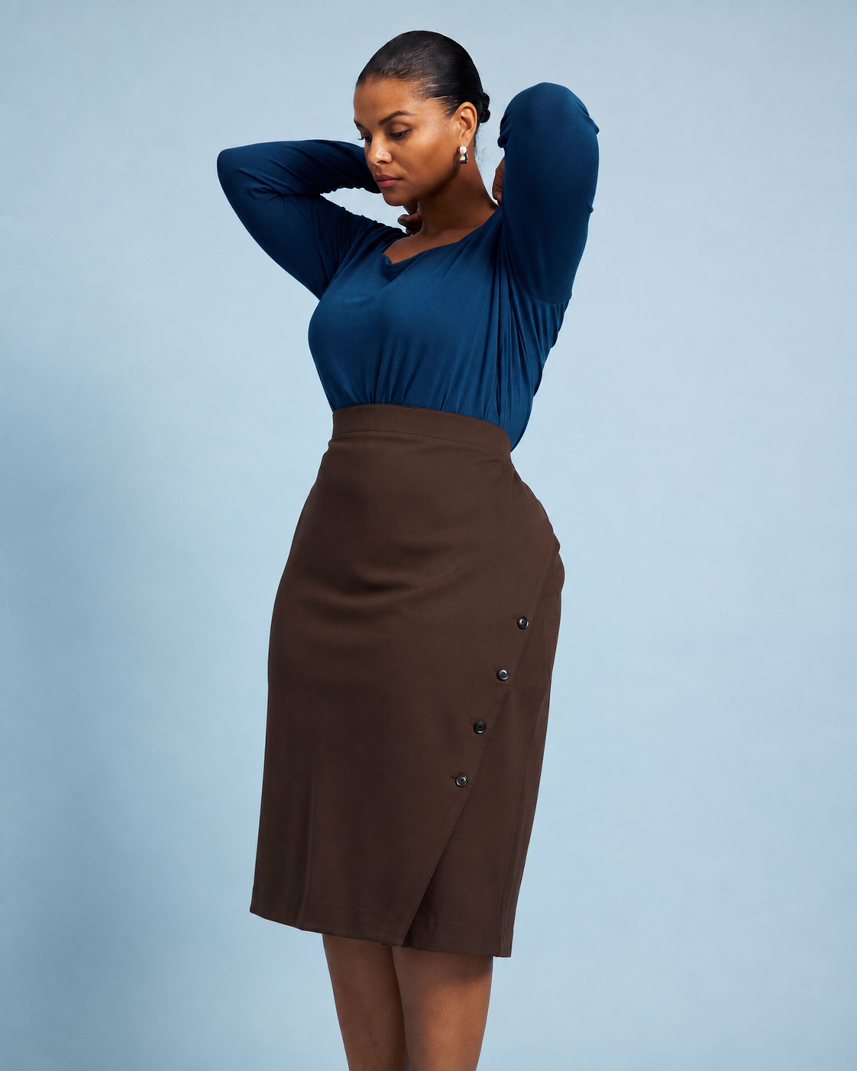 Anya Ponte Skirt - Espresso